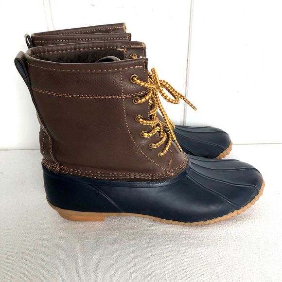 LEATHER WOMENS DUCK BOOTS SIZE 11 - Picture 6 of 9